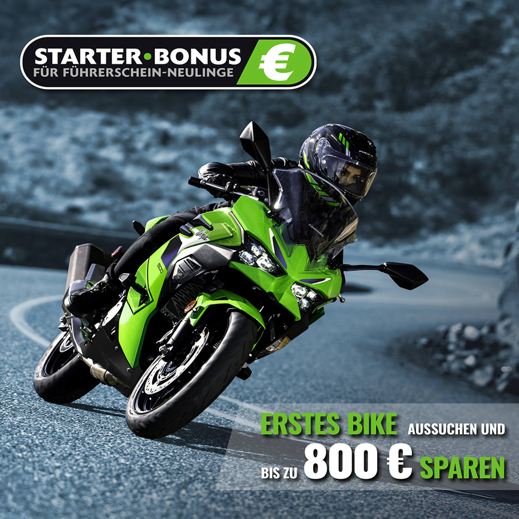 Mit dem Kawasaki Starter-Bonus jetzt durchstarten!